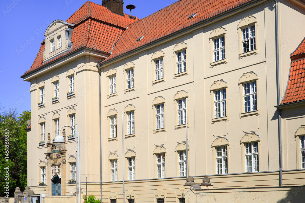 Fototapeta premium Town hall of Altlandsberg in the Märkisch-Oderland district, Federal State of Brandenburg - Germany