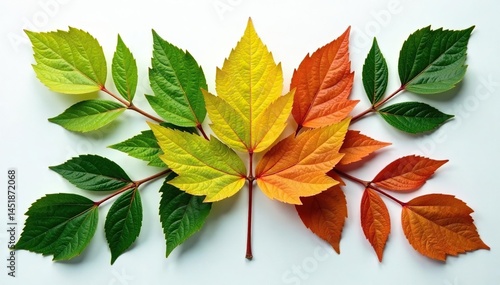 Symmetrical leaf arrangement showing natural repetition , arrangement, organic