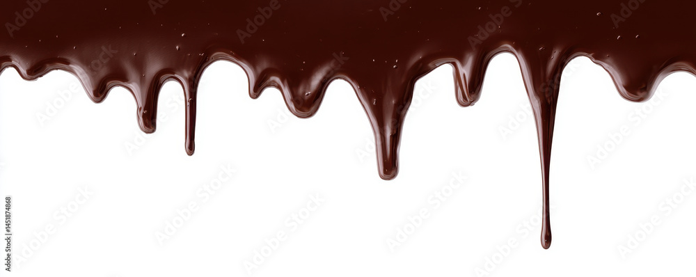 Chocolate drip border with smooth, glossy texture Chocolate drip border with smooth, glossy texture