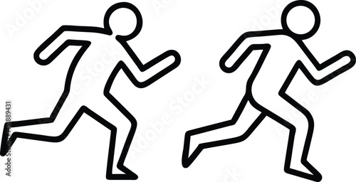 Running man silhouette vector illustration