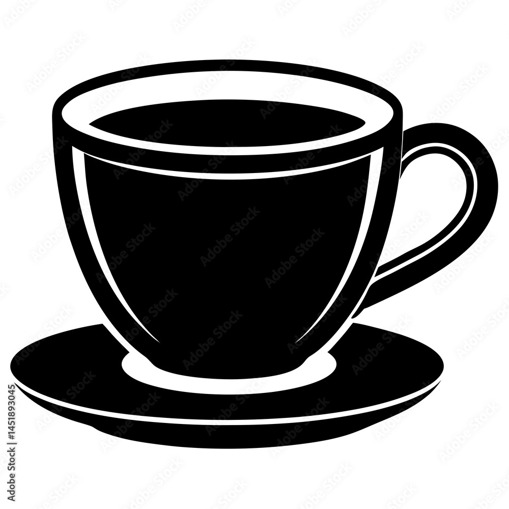 Coffee up vector silhouette template Coffee up vector silhouette template