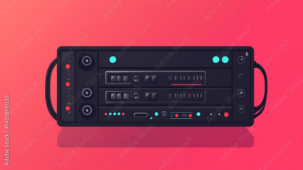 Retro Tech Control Panel Design. Retro Tech Control Panel Design.