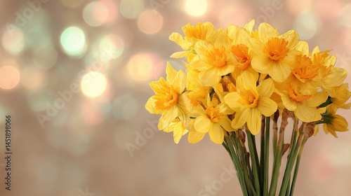 Obraz na płótnie Daffodil Bouquet for Celebration of St. David's Day Festivities w salonie