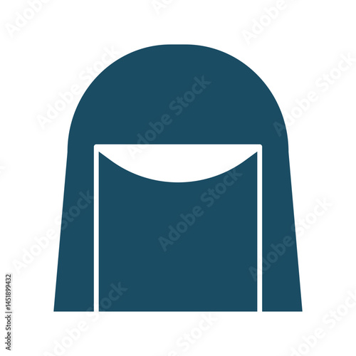 Woman in burka svg  cut file. Isolated vector illustration.