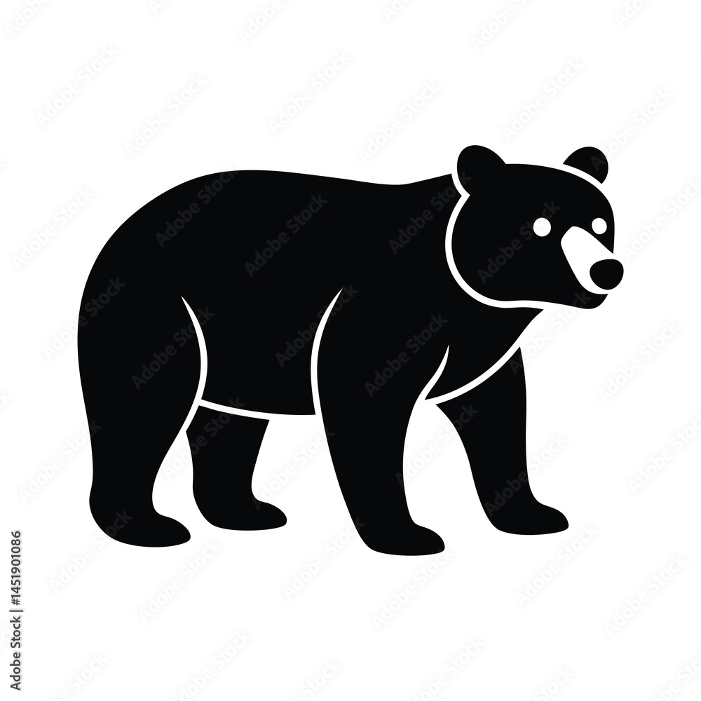 bear black vector icon simple clean icon iso bear black vector icon simple clean icon iso