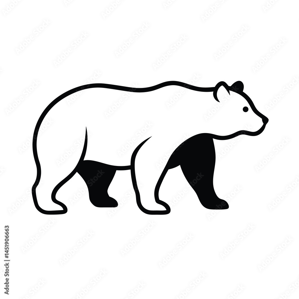 Grizzly Bear Silhouette Vector Illustration Rugged and Wild Illustration Grizzly Bear Silhouette Vector Illustration Rugged and Wild Illustration