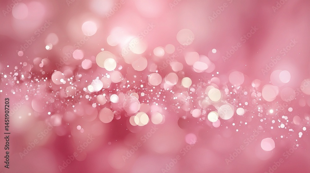 Soft Rose Pink Gradient with Cream Bokeh Dots for Elegant Backgrounds