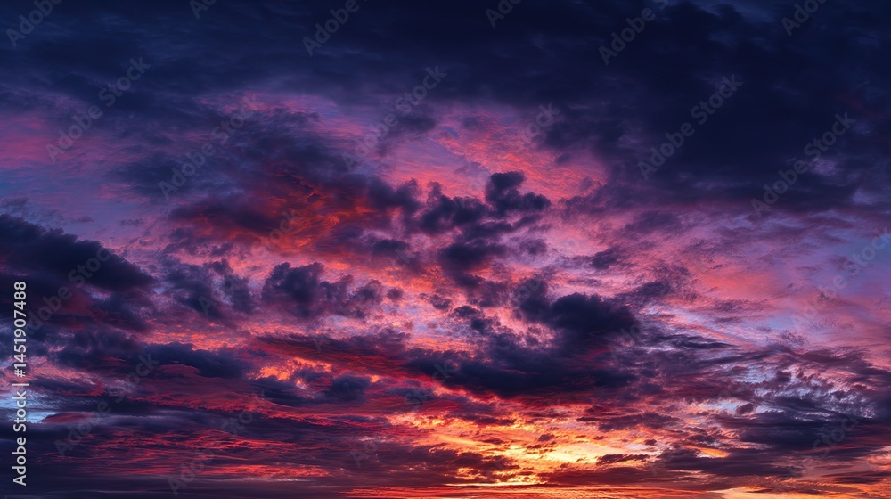 Dramatic Sunset Sky Filled With Spectacular Clouds and Colors
