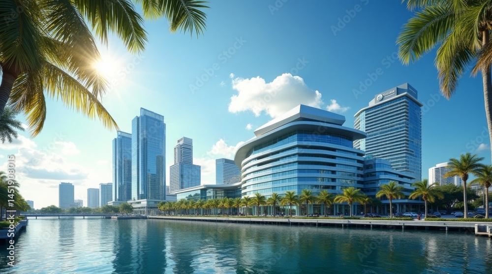 Naklejka premium miami beach florida