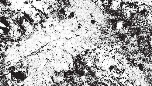 City map of Turin, Italy, map of Berlin, Vector