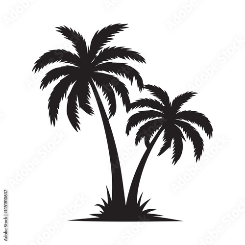 Palm Tree Silhouette Illustration