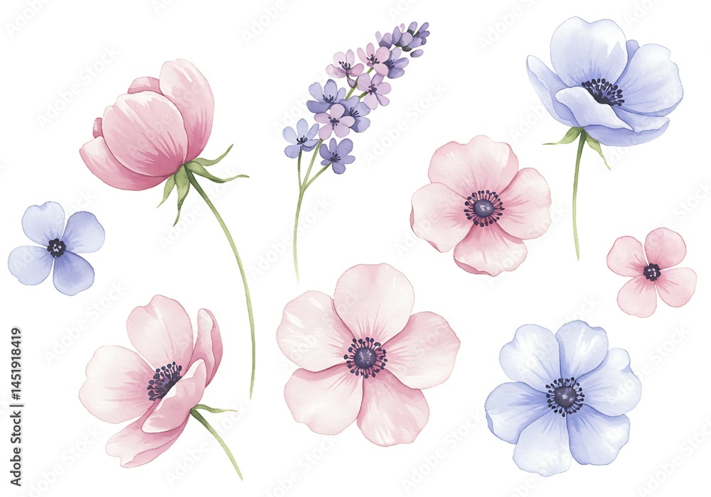 Petals in Paint: A Watercolor Bloom