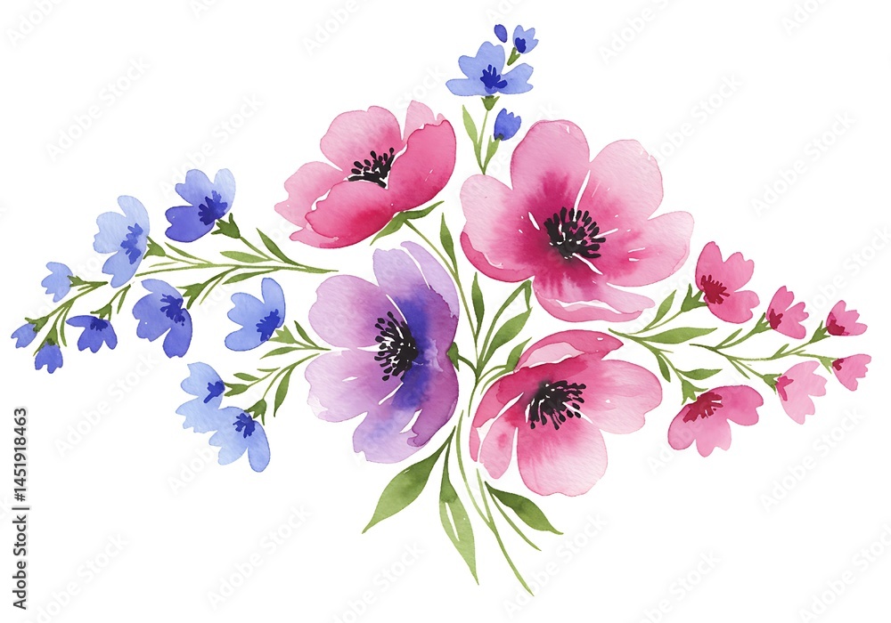 Petals in Paint: A Watercolor Bloom
