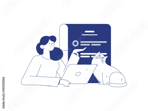 Invite friends to conduct questionnaire flat vector concept operation hand drawn illustration
