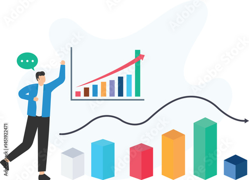 Market graph or growth chart, industry trends or economic indicators, sales performance or revenue trajectory, consumer behavior or buyer insights, demand curve or supply trend, price fluctuation or m