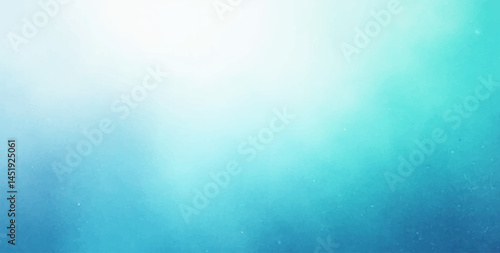 Abstract white and blue and turquoise gradient noisy grain background texture