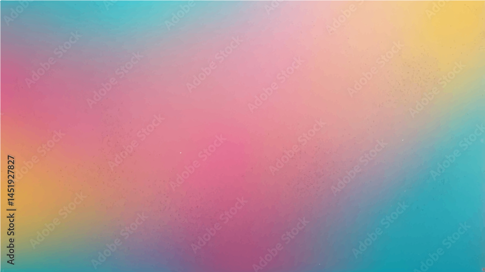 Abstract pink, yellow and turquoise gradient noisy grain background texture Abstract pink, yellow and turquoise gradient noisy grain background texture
