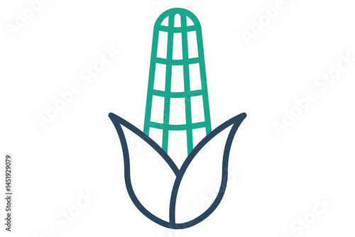 Corn icon. line icon style. icon related major global crop. agriculture elements vector illustration