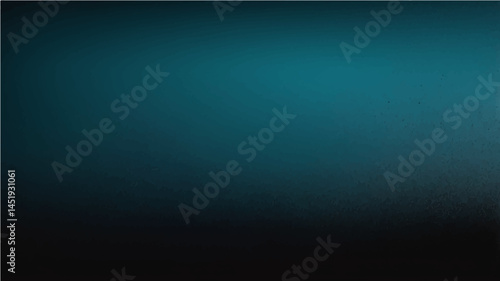 Abstract black and blue and turquoise gradient noisy grain background texture