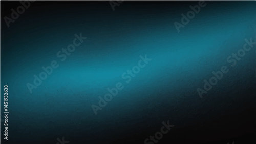 Abstract black and blue and turquoise gradient noisy grain background texture