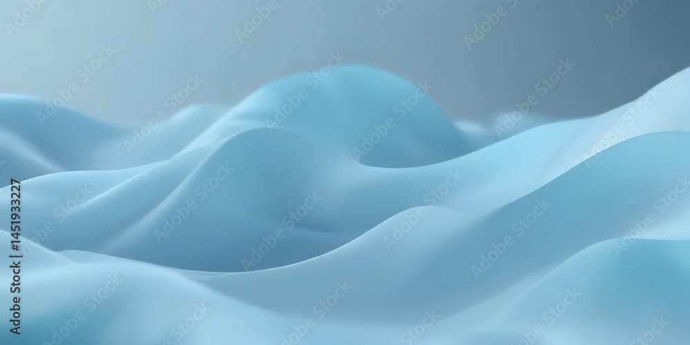 Fototapeta premium Dreamy light blue abstract, soft gradient flow, tranquil, airy