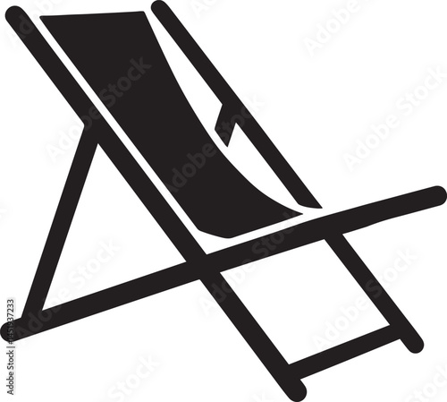 Minimalist Beach Chair Silhouette | Relaxation Icon