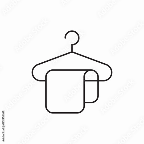 hanger towel icon vector sign
