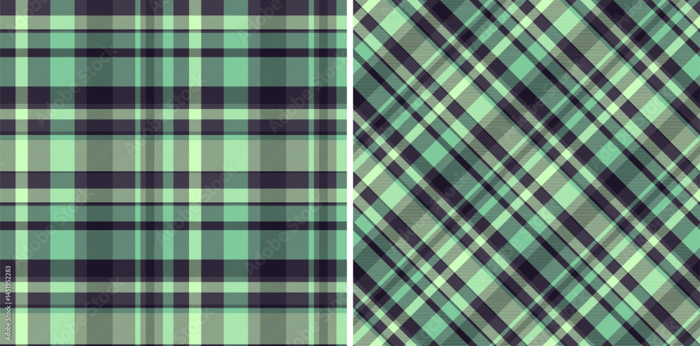 Harmonious plaid patterns in two variations, vertical and diagonal. Ideal for textile designs, backgrounds, or graphic elements. Versatile stylish. Harmonious plaid patterns in two variations, vertical and diagonal. Ideal for textile designs, backgrounds, or graphic elements. Versatile stylish.