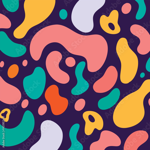 Abstract Composition of Blob Shapes