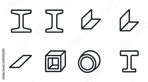 Construction and building line icons set – outline, architecture, engineering symbols