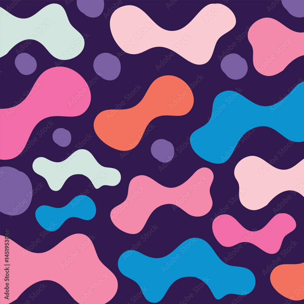 Abstract Composition of Blob Shapes Abstract Composition of Blob Shapes