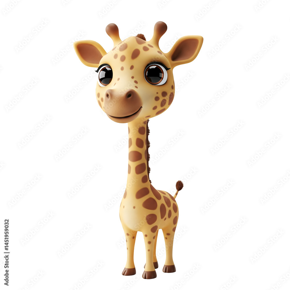 Obraz premium giraffe cartoon isolated on white