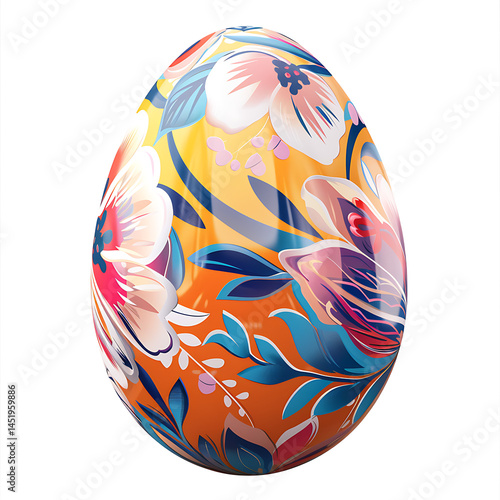 Floral Easter Egg Design: Beautiful Spring Pattern
