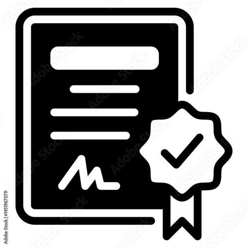 Icon Certificate with Checkmark