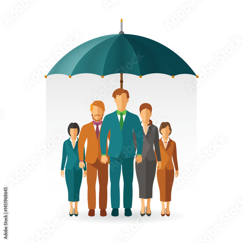 Personnel insurance vector concept in flat style