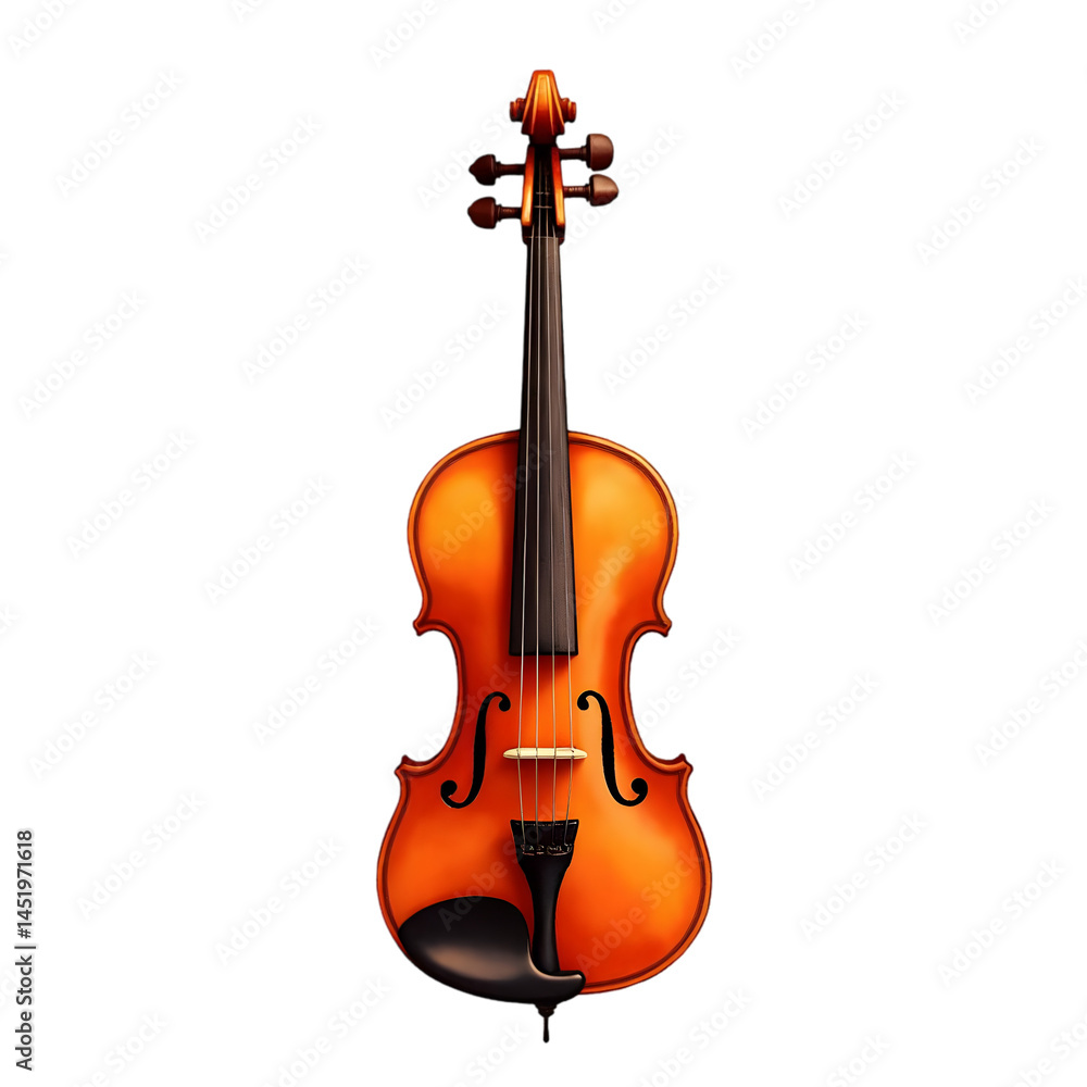 Fototapeta premium Classic Violin with Polished Finish and Elegant Design