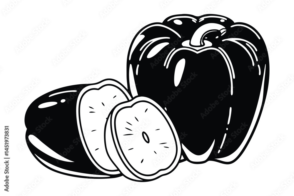 Obraz premium Purple Potato Vector Illustration Isolated on White Background