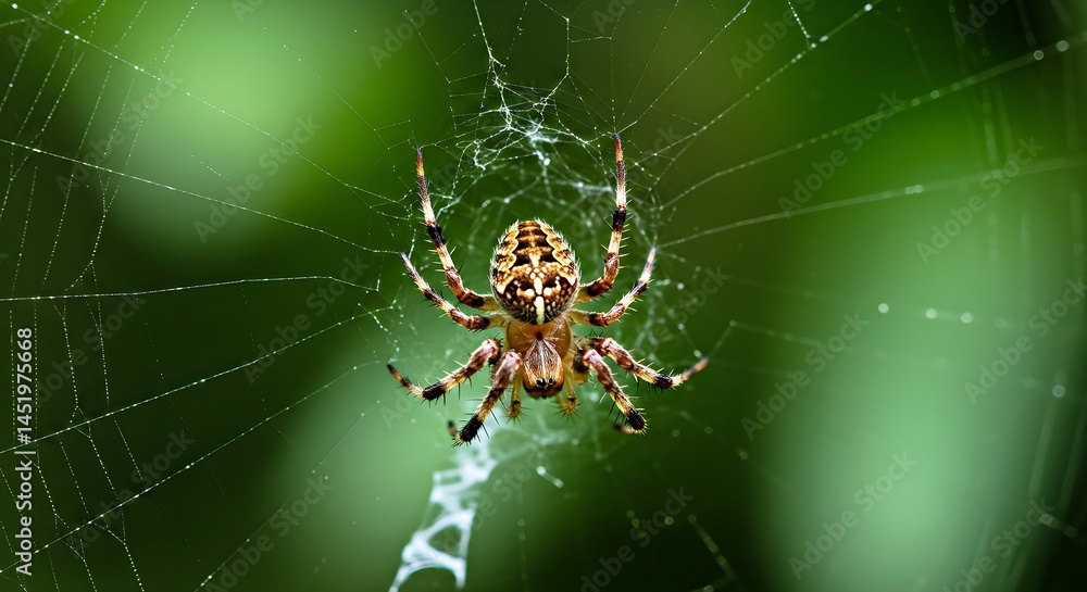 A spider spinning its web A spider spinning its web