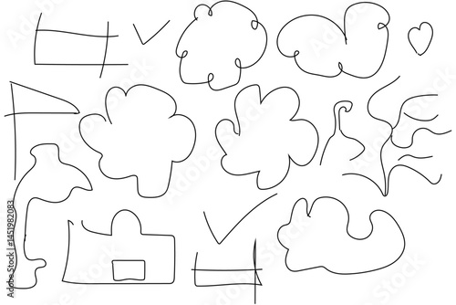 A set of speech bubbles of vague anxiety and dissatisfaction