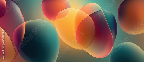 Abstract Colorful Fluid Gradient Shapes