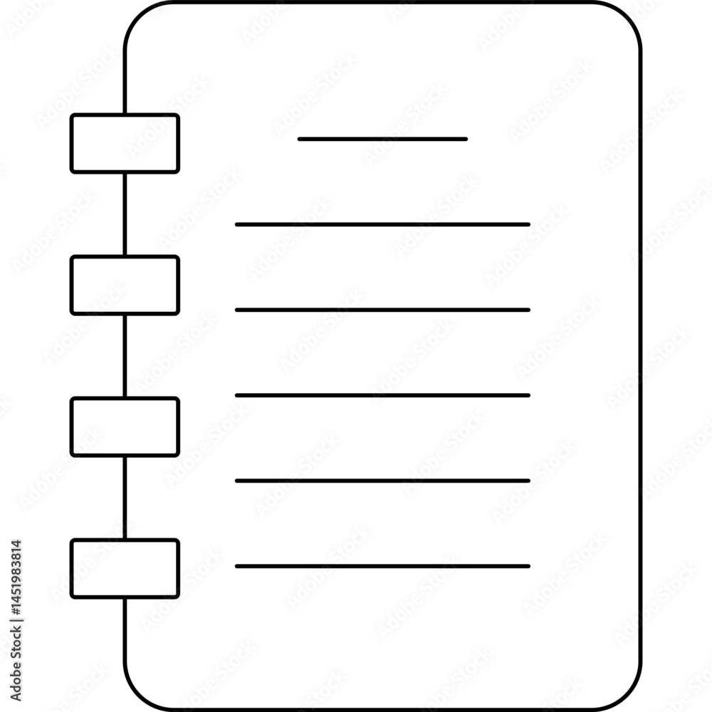 Obraz premium Notepad icon single vector illustration