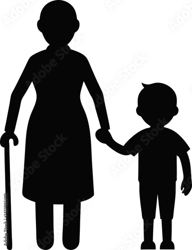 Happy Grandparents Day Silhouette