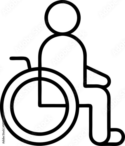Couple in wheelchair vector silhouette set