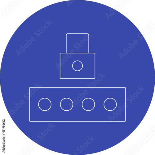 Lock icon single vector illustration