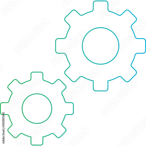 Gears icon single vector illustration