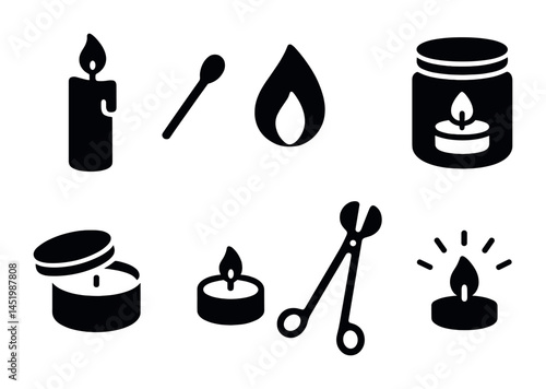 Candle silhouettes and tools for relaxation and ambiance design