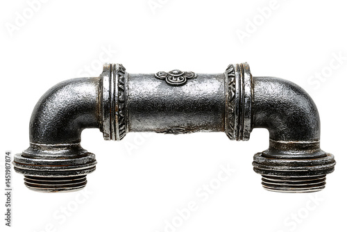 Industrial pipe fitting, metal, plumbing, steampunk