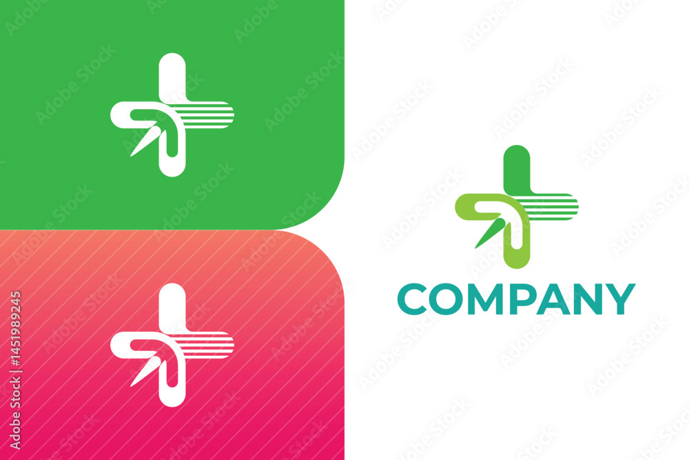 Fototapeta premium hospital logo template, clinic logo template, medical sign logo, healthcare logo design