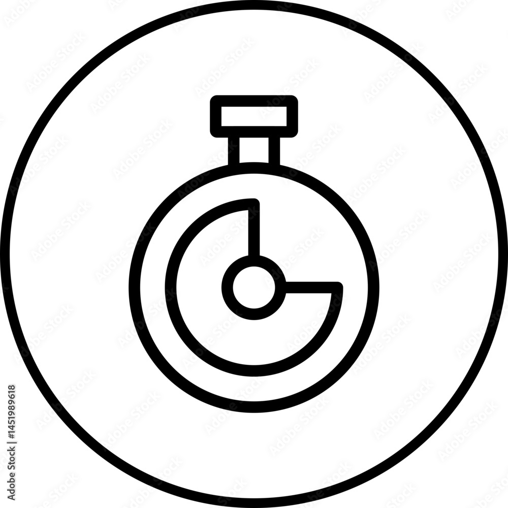 Stopwatch icon single vector illustration Stopwatch icon single vector illustration