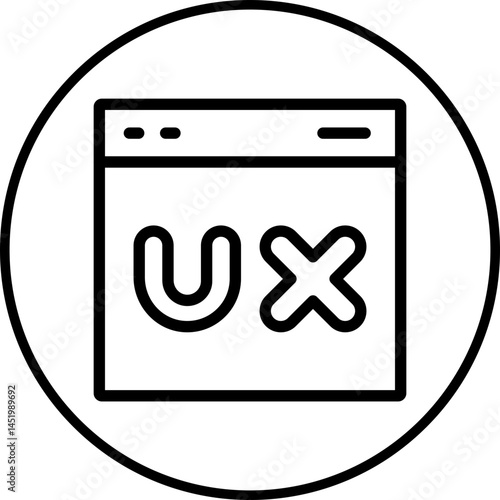 UX Design icon single vector illustration